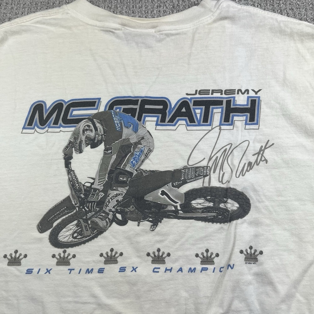 Vintage No Fear Jeremy McGrath 6 Time Sx Champion Motocross Shirt - Size XL/XXL